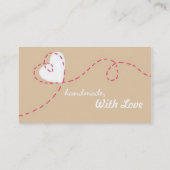 Handgemaakt met liefde visitekaartje (Achterkant)