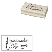 Handgemaakt met liefde Wood Art Stamp Rubberstempel (Gestempeld)