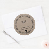Handgemaakt met Liefde Zakelijk Kraft Papier Ronde Sticker (Envelop)
