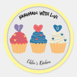Handgemaakt met Liefde - zakelijke stickers