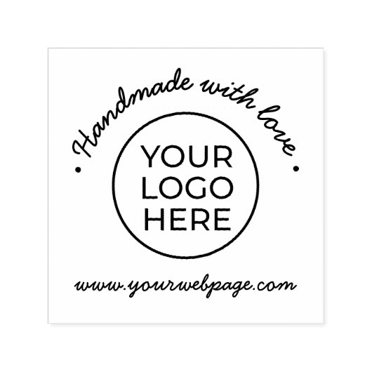 Handgemaakt met liefde zelf inkt rubberen stempel (Design)
