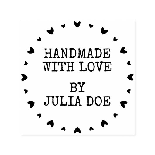 Handgemaakt met liefde zelfinktende stempel (Design)
