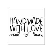 Handgemaakt met liefdesbedrijf Wood Art Stamp Rubberstempel (Afrduk)