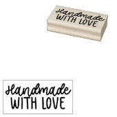 Handgemaakt met liefdesbedrijf Wood Art Stamp Rubberstempel (Gestempeld)