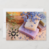Handgemaakt met liefdesbordpapier Soap Maker Laven Bedankkaart (Voorkant)