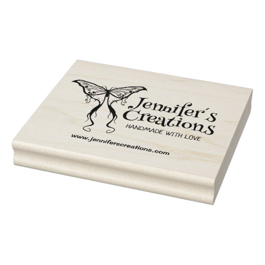 Handgemaakt met liefdescreaties, verkreute vlinder rubberstempel (Stempel)