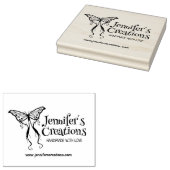 Handgemaakt met liefdescreaties, verkreute vlinder rubberstempel (Gestempeld)