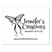 Handgemaakt met liefdescreaties, verkreute vlinder rubberstempel (Afrduk)