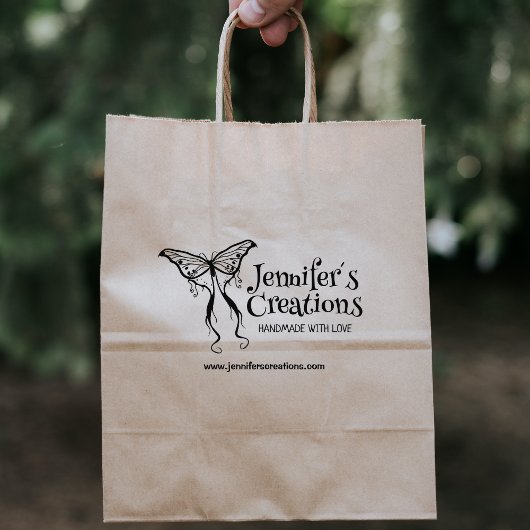 Handgemaakt met liefdescreaties, verkreute vlinder rubberstempel