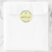 Handgemaakt Met Liefdesgeel Elegant Script Sticker (Tas)