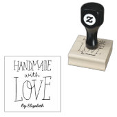 Handgemaakt met liefdesgerichte rubberstempel (Gestempeld)
