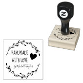 Handgemaakt met liefdesgerichte rubberstempel (Gestempeld)