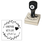 Handgemaakt met liefdesgerichte rubberstempel (Gestempeld)