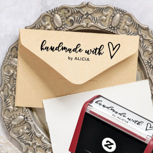 Handgemaakt met liefdesgerichte rubberstempel zelfinktende stempel