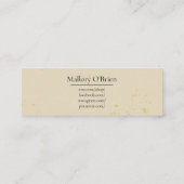 Handgemaakt met liefdeskalligrafie en -harten mini visitekaartje (Achterkant)