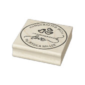 Handgemaakt met liefdesnaaigarnenaar Aangepast Rubberstempel (Stempel)