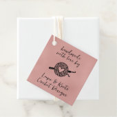 Handgemaakt met liefdesplein bedankjes labels (In situ)