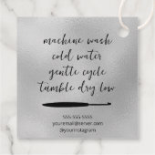 Handgemaakt met liefdesplein bedankjes labels (Achterkant)