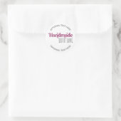 Handgemaakt met liefdessoftware voor kleine bedrij ronde sticker (Tas)