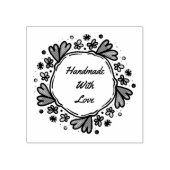 Handgemaakt met liefdesstempel rubberstempel (Afrduk)
