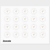 Handgemaakt met liefdesstickers ronde sticker (Vel)