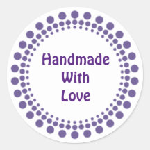 Handgemaakt met liefdesstickers