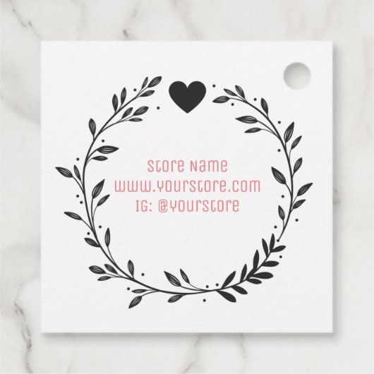 Handgemaakt met Love Bedankjes Labels (Achterkant)