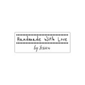 Handgemaakt met Love Black Diamond Classy Zelfinktende Stempel (Design)