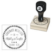 Handgemaakt met Love boho rustic Bedankt Rubberstempel (Gestempeld)