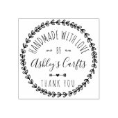 Handgemaakt met Love boho rustic Bedankt Rubberstempel (Afrduk)