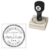 Handgemaakt met Love boho rustic Hartelijk dank Ru Rubberstempel (Gestempeld)
