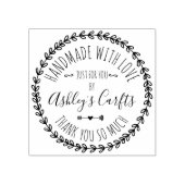 Handgemaakt met Love boho rustic Hartelijk dank Ru Rubberstempel (Afrduk)