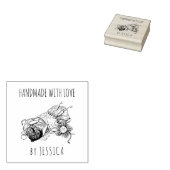 Handgemaakt met Love Breien en Haakgaren Rubberstempel (Gestempeld)