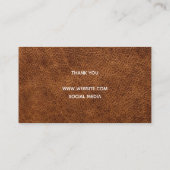 Handgemaakt met Love Brown Leather Visitekaartje (Achterkant)