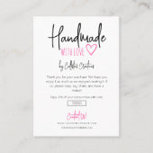 Handgemaakt met Love Business Hartelijk dank Visitekaartje (Voorkant)