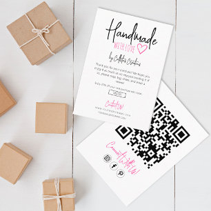 Handgemaakt met Love Business Hartelijk dank Visitekaartje