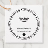 Handgemaakt met Love Business Insert - Monochromat Bedankjes Labels (Voorkant)