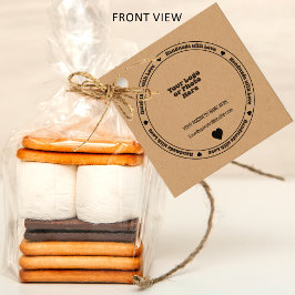 Handgemaakt met Love Business Insert - Monochromat Bedankjes Labels