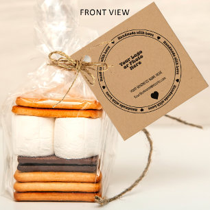 Handgemaakt met Love Business Insert - Monochromat Bedankjes Labels