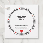 Handgemaakt met Love Business Insert - Red Heart Bedankjes Labels (Voorkant)