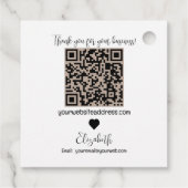 Handgemaakt met Love Business Promo - Kraft Bedankjes Labels (Achterkant)