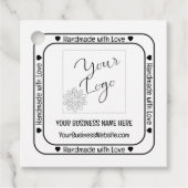 Handgemaakt met Love Business Promo - Kraft Bedankjes Labels (Voorkant)