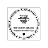 Handgemaakt met Love Business Promo - Monochromati Rubberstempel (Afrduk)