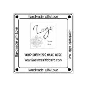 Handgemaakt met Love Business Promo - Monochromati Rubberstempel (Afrduk)