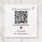 Handgemaakt met Love Business promotionele insert Bedankjes Labels (Achterkant)