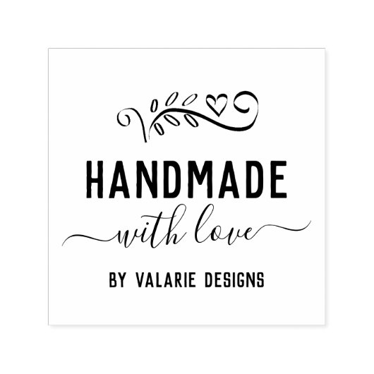 Handgemaakt met Love Business Zelfinktende Stempel (Design)