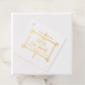 Handgemaakt met Love | Buttonnen en naaldontwerp Bedankjes Labels (Met doos)