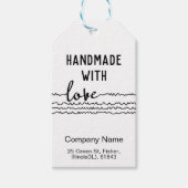 Handgemaakt met Love Cadeaulabel (Voorkant)