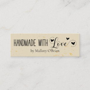 Handgemaakt met Love Calligraphy Social Media Whea Mini Visitekaartje
