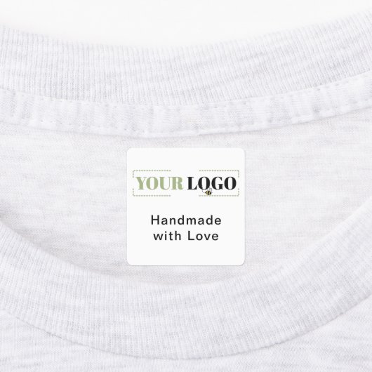 Handgemaakt met Love Company Logo Kleding Labels (Aangebracht)